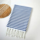 serviette de plage extra large rayures franges absorbante