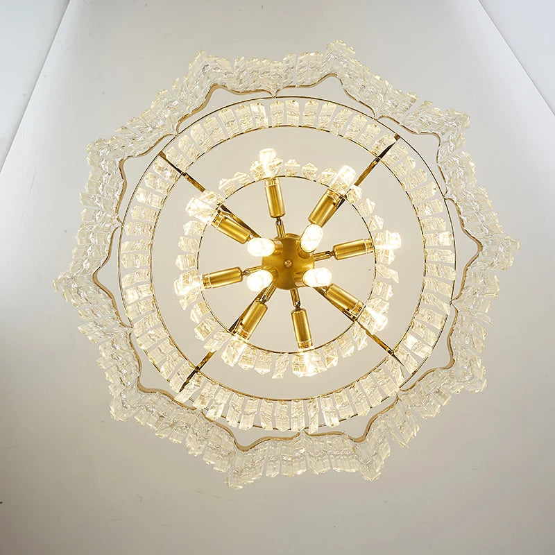 lustre moderne en cristal pour un éclairage luxueux - vue 3 sur 10