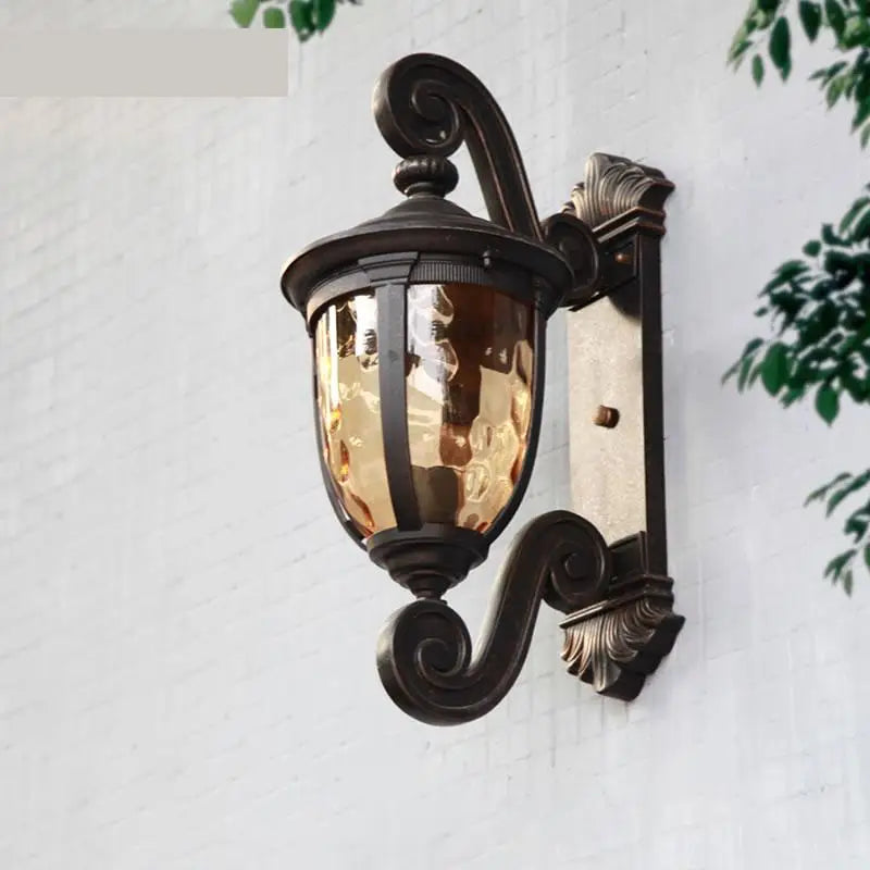 applique murale extérieure étanche à lumière led vintage en aluminium - vue 3 sur 7