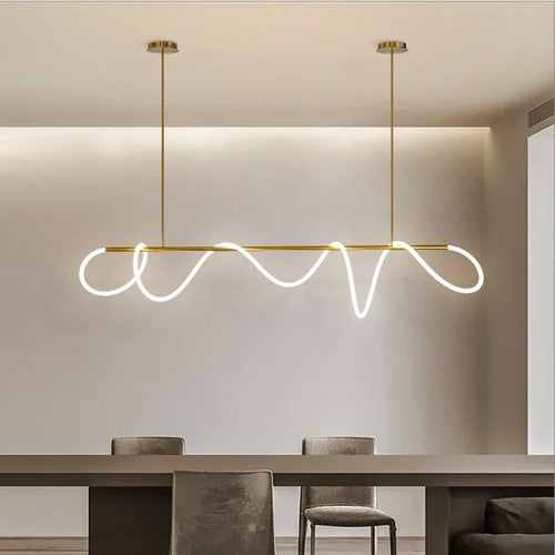 Nordic Modern Round Ceiling Chandelier For Living Room Restaurant Bedroom Hotel Home Decor Hanging Led Lamp Lustre Lighting - vue 4 sur 16