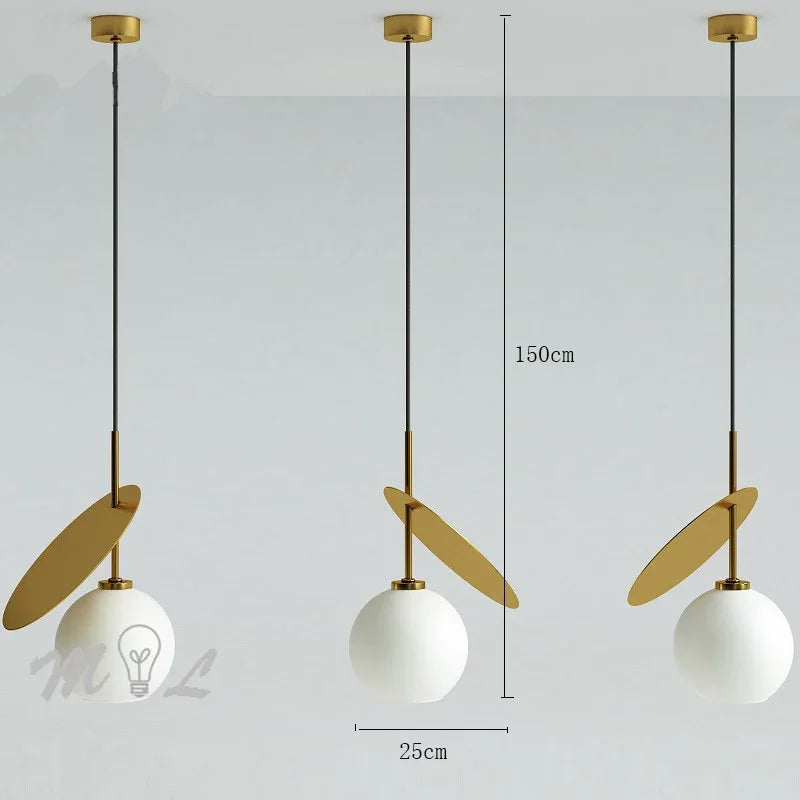suspension moderne en verre pour décoration intérieure créative - vue 4 sur 12