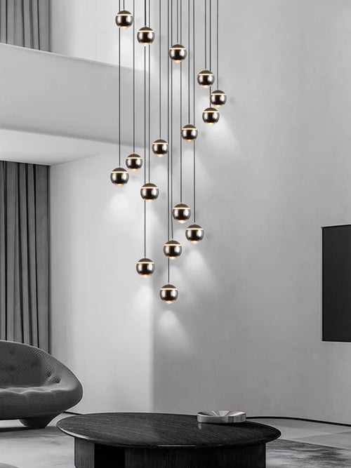 lustre à boules modèle 2022 luminaire suspendu design moderne - vue 4 sur 14