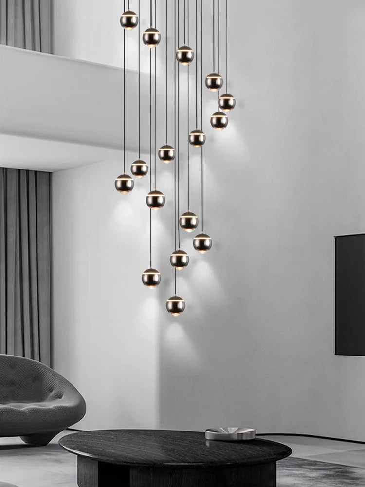lustre à boules modèle 2022 luminaire suspendu design moderne - vue 3 sur 14