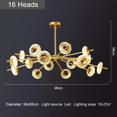 lustre moderne en cristal design pour décoration intérieure - vue 10 sur 10