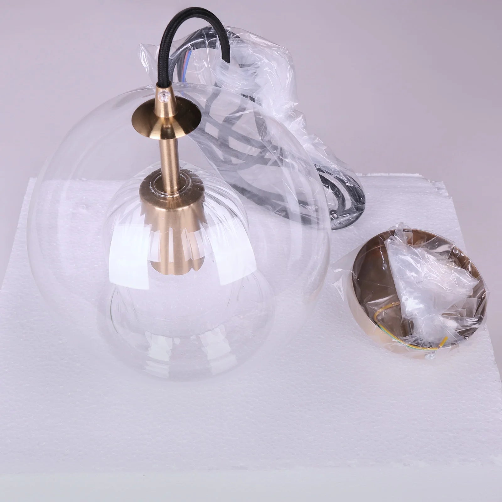 lustre nordique led en verre pour restaurant et bureau - vue 3 sur 9