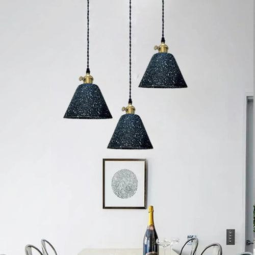 lustre suspendu en ciment éclairage rétro pour intérieur - vue 5 sur 10