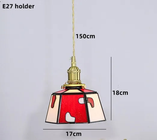 suspension nordique en verre teinté et cuivre élégant - vue 13 sur 25
