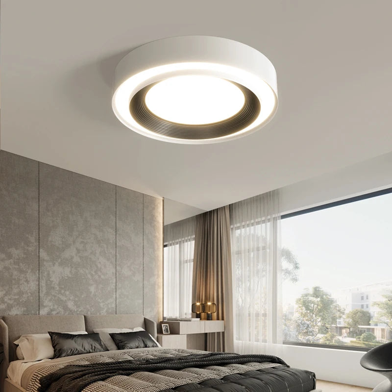 Lampe de couloir d'entrée d'allée minimaliste Simple moderne Protection des yeux salle de vie lustres créatif petit plafonnier rond - vue 3 sur 11