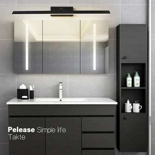 applique murale led moderne étanche pour miroir rotative et lumineuse - vue 3 sur 14
