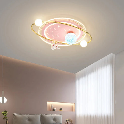 plafonnier enfant design astronaute lampe led créative moderne - vue 2 sur 9