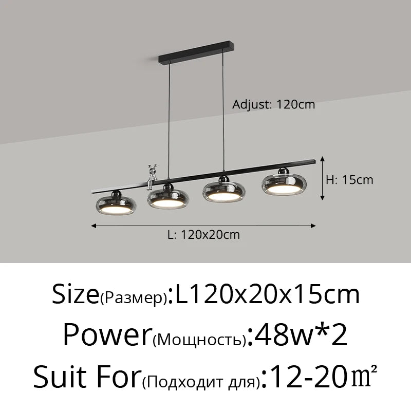 suspension minimaliste italienne pour éclairage intérieur moderne - vue 14 sur 14