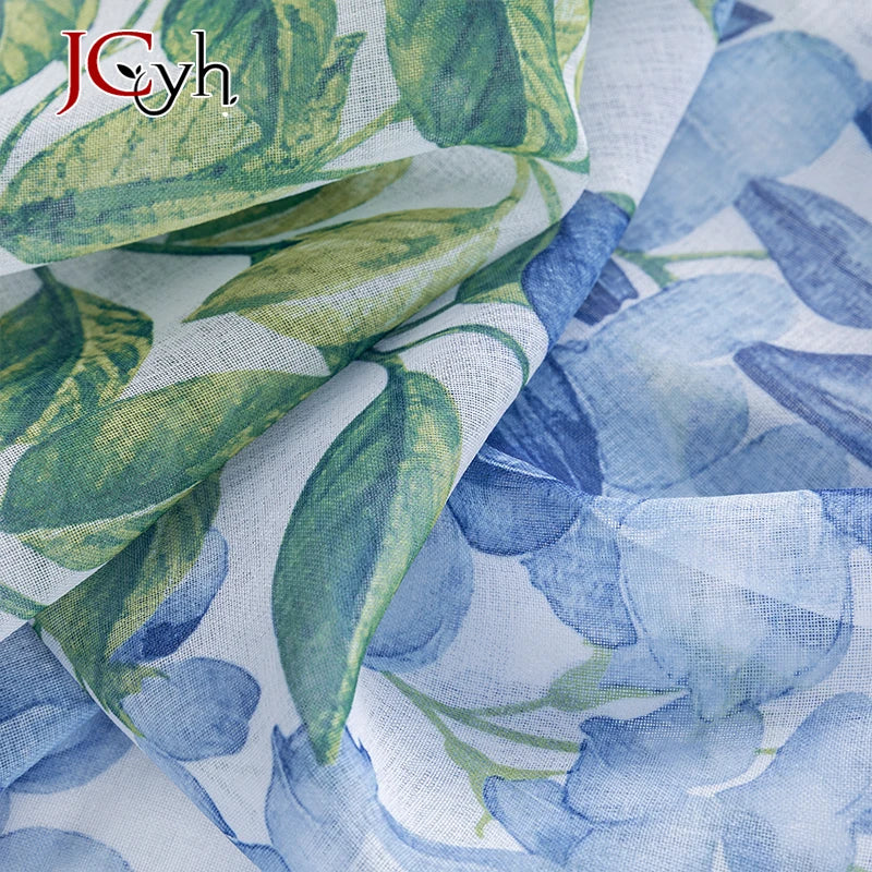 Voilage tulle transparent motif floral moderne pour fenêtre - vue 4 sur 7