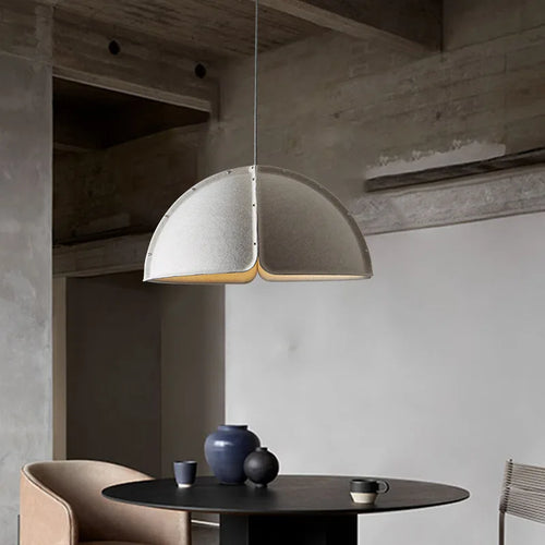 lustre art circulaire en tissu nordique pour intérieur designer - vue 4 sur 8