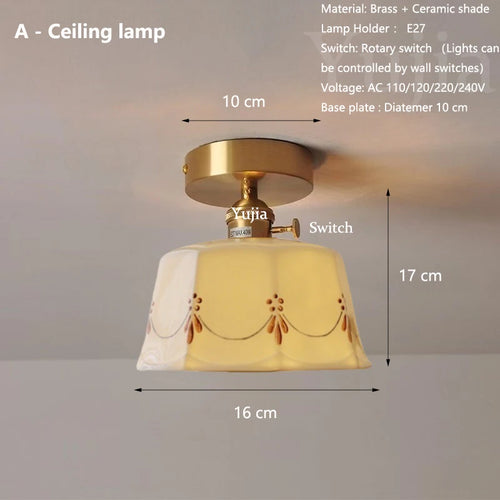 suspension élégante en laiton et céramique moderne pour votre intérieur - vue 10 sur 10