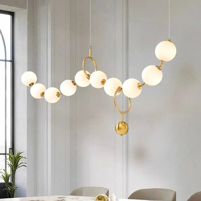 suspension moderne en verre design avec lumière led - vue 1 sur 11