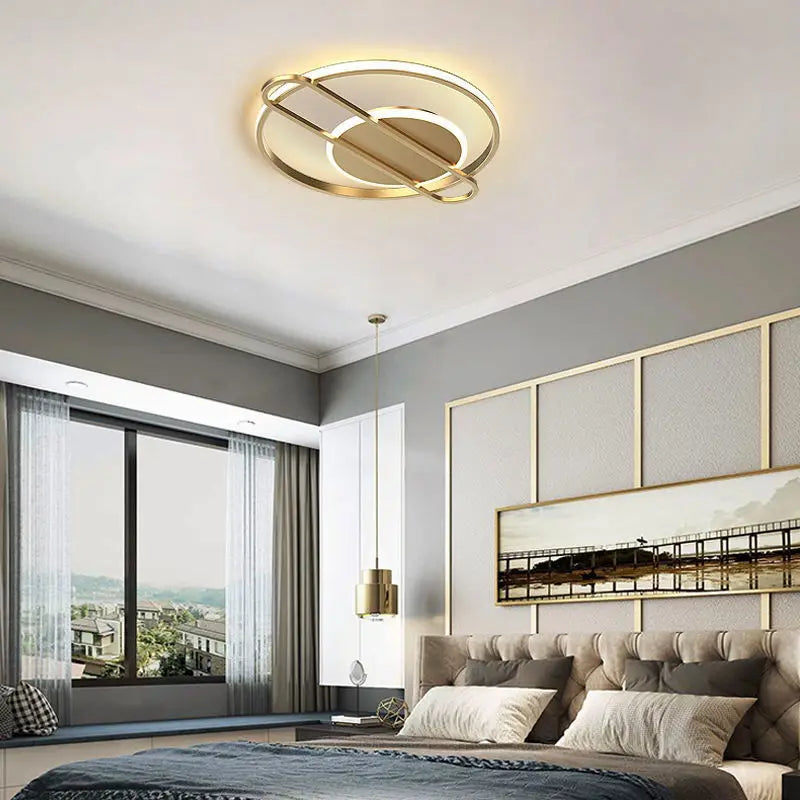 plafonnier moderne à leds style nordique luxueux - vue 4 sur 6