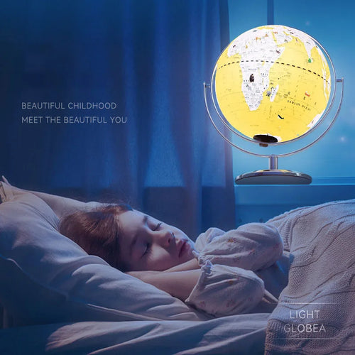 globe terrestre éducatif intelligent avec support rotatif et lumière - vue 2 sur 8