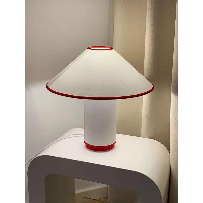 lampe de table nordique design en coton rétro décoratif - vue 5 sur 8