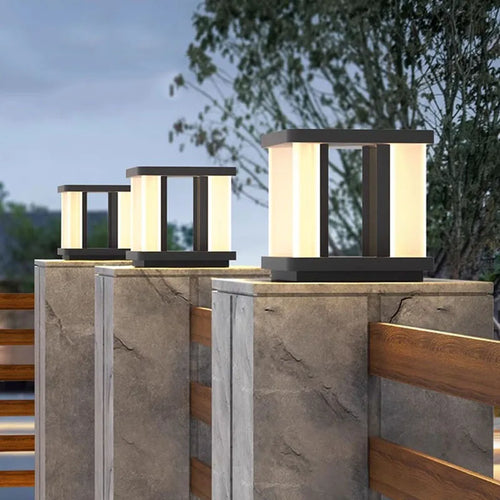 lampe de jardin solaire carrée pour extérieur décoratif - vue 4 sur 8