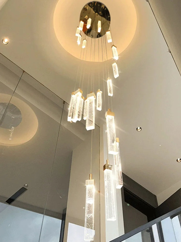 lustre en cristal à led design moderne pour intérieur élégant - vue 2 sur 17