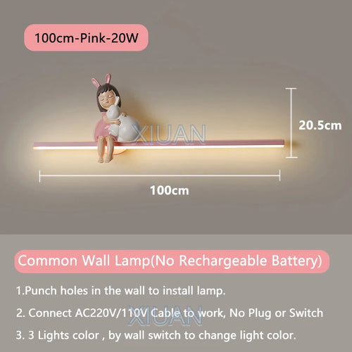 applique murale en forme de lapin pour décoration enfant - vue 16 sur 17