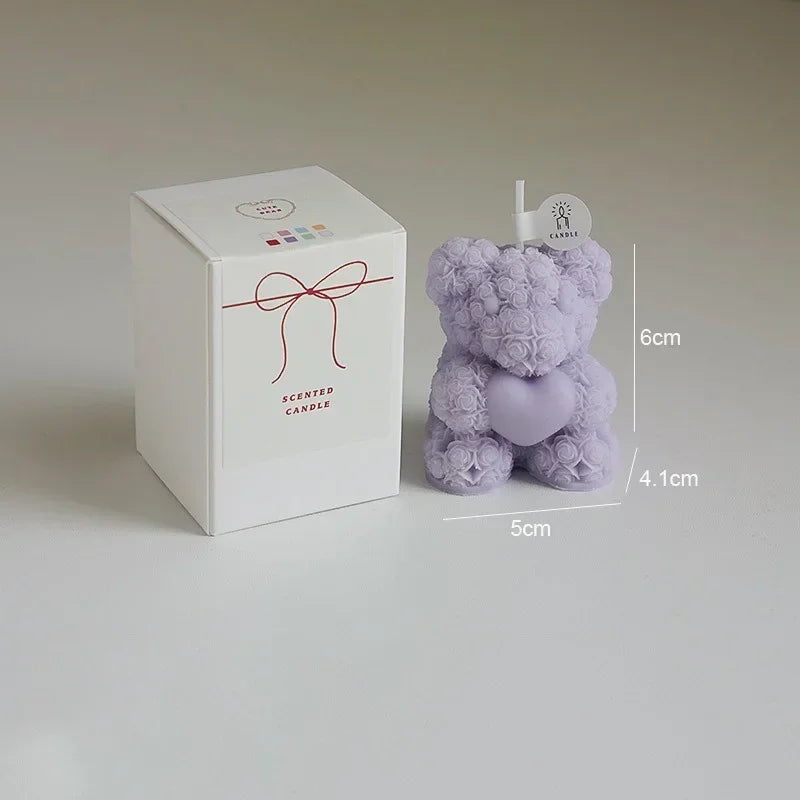 bougie ours en cire de soja parfumée pour détente - vue 10 sur 13