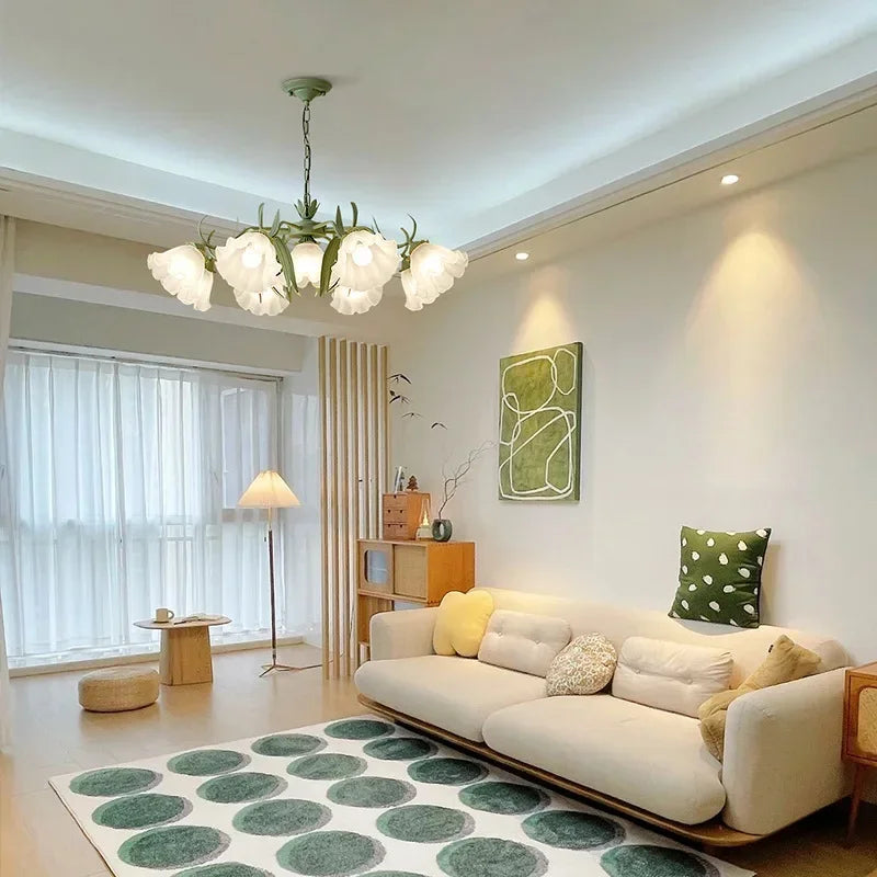 lustre à fleurs médiéval style nordique pour intérieur élégant - vue 3 sur 12