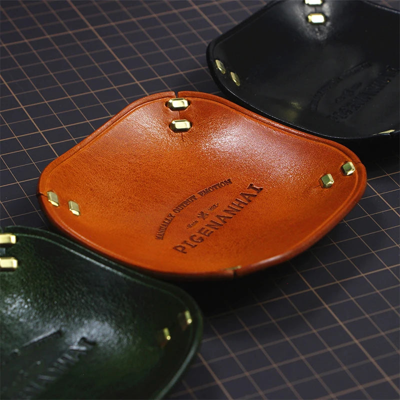 plateau de rangement en cuir pour bijoux et objets divers - vue 3 sur 10