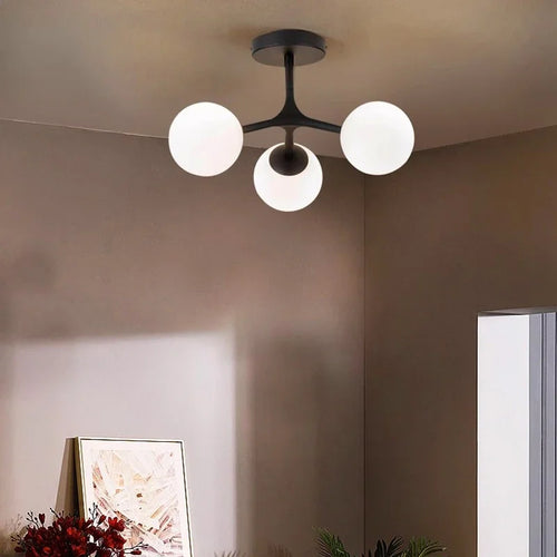 lustre suspension en boule de verre pour décoration maison - vue 10 sur 9