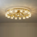 lustre en cuivre et cristal pour décoration moderne 2024