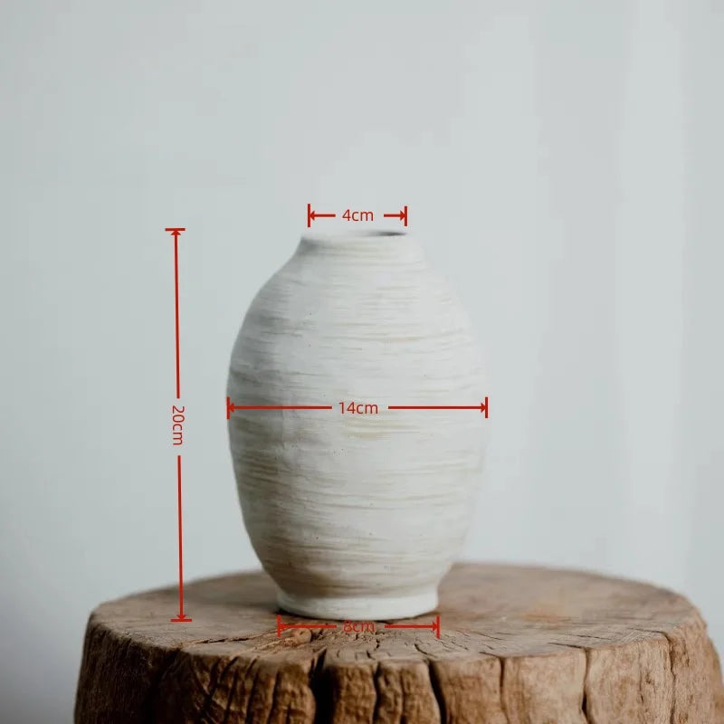 vases en céramique rétro faits main pour fleurs séchées - vue 5 sur 7