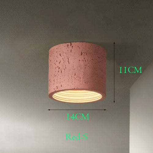 Wabi Sabi – spot lumineux Led en ciment rouge - vue 14 sur 16
