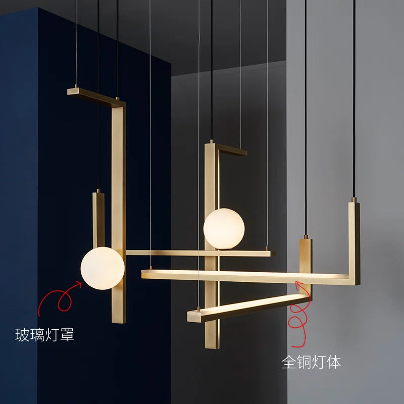 suspension design géométrique créatif pour éclairage moderne - vue 5 sur 13