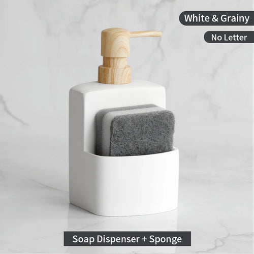 distributeur de savon liquide avec rangement pour accessoires de cuisine - vue 10 sur 14