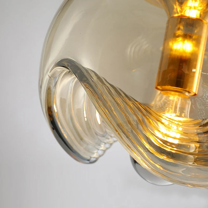 suspension ronde en verre pour restaurant bar et cuisine - vue 8 sur 15