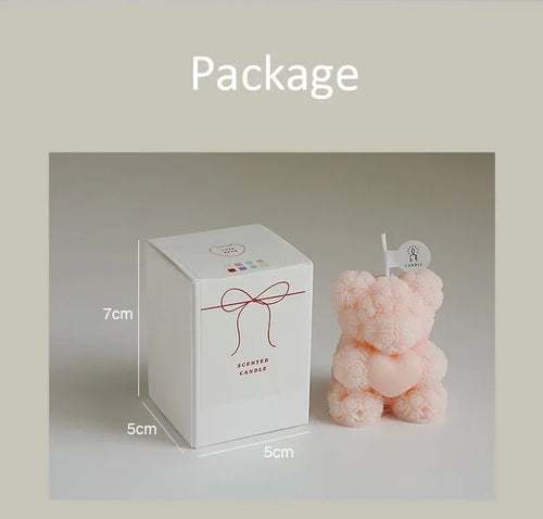 bougie ours en cire de soja parfumée pour détente et cadeaux - vue 6 sur 13