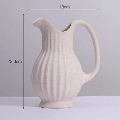 vase moderne en céramique décoration en spirale pour fleurs - vue 7 sur 6