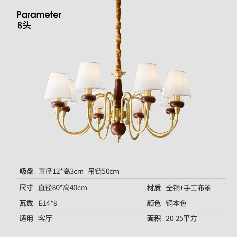 lustre en cuivre pour éclairage intérieur moderne et élégant - vue 7 sur 7