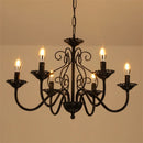 lustre rétro en fer forgé style campagnard américain pour décoration intérieure