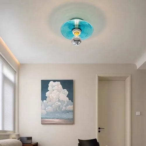 applique murale en verre ondulé pour allée entrée escalier - vue 4 sur 9