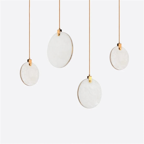 lustre moderne en marbre créatif led imitation luxe - vue 6 sur 10