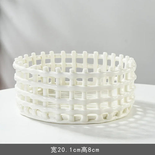 panier de rangement en céramique pour fruits et ustensiles de cuisine - vue 21 sur 21