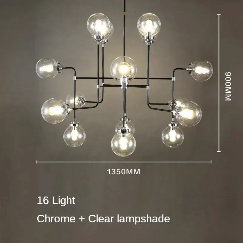 lustre artistique en verre pour décoration intérieure moderne - vue 20 sur 24