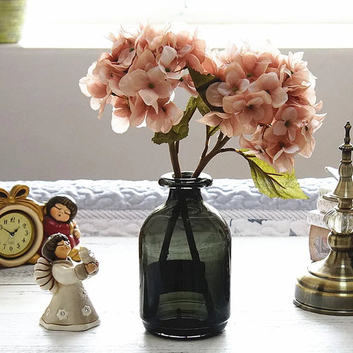 bouquet d'hortensias en soie pour décoration intérieure et mariage - vue 7 sur 14