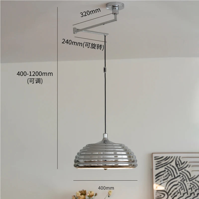 suspension rétro à LED avec bras pivotant pour intérieur industriel - vue 5 sur 5