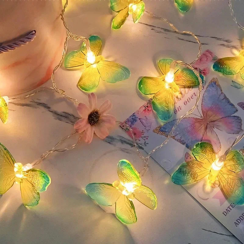 guirlande lumineuse led papillon pour fêtes et décorations intérieures - vue 4 sur 9