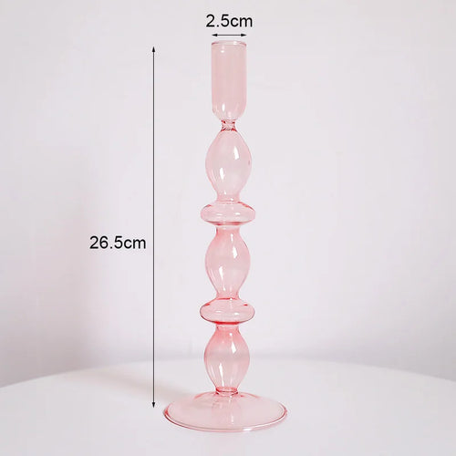 bougeoir vintage en verre pour mariage et dîners romantiques - vue 23 sur 27