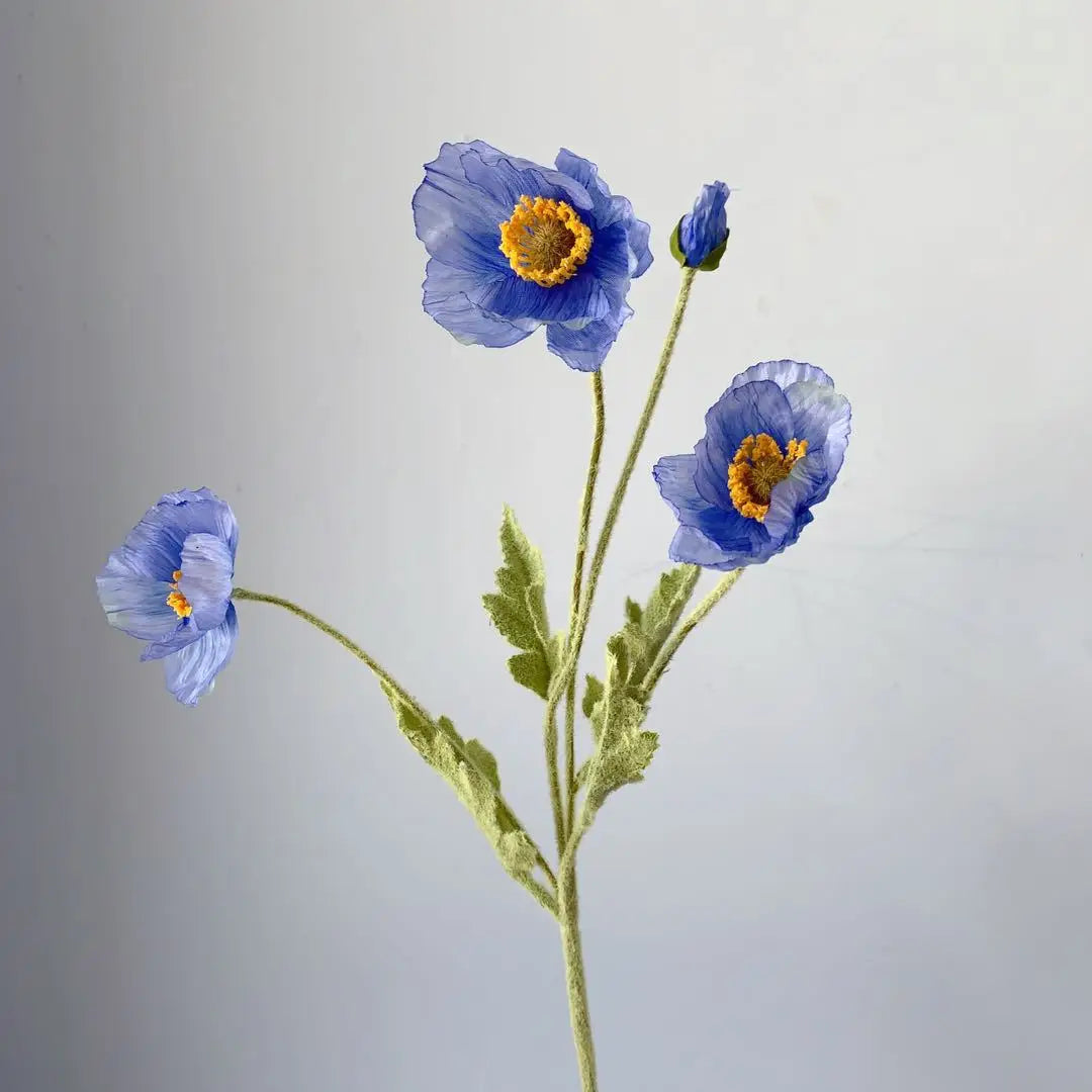bouquet de fleurs artificielles pavot pour décoration maison jardin fête - vue 12 sur 26