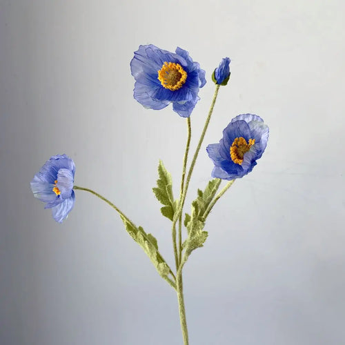 bouquet de fleurs artificielles pavot pour décoration maison jardin fête - vue 13 sur 26