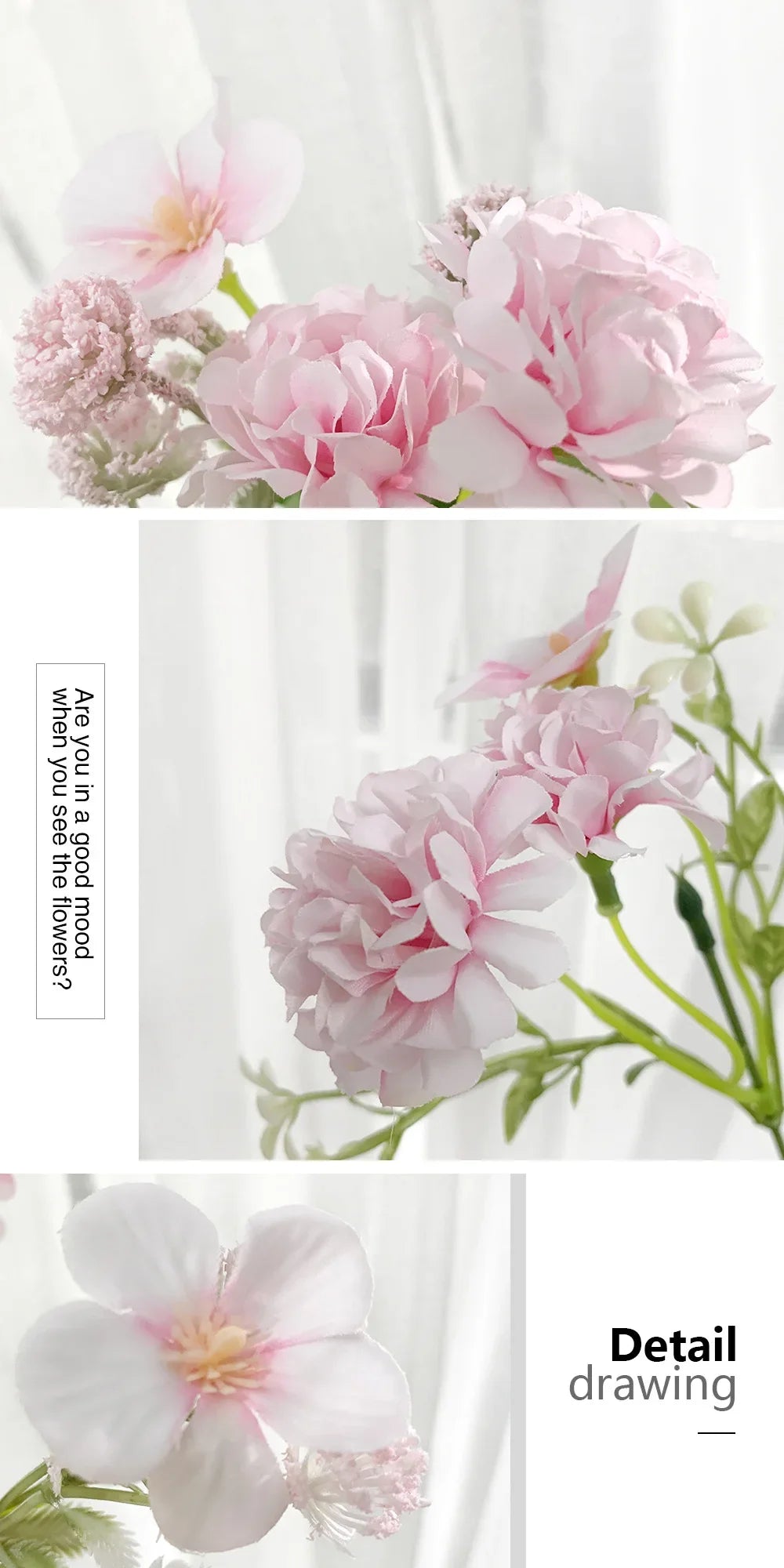 fleurs artificielles en soie pour mariage et décoration de jardin - vue 3 sur 8